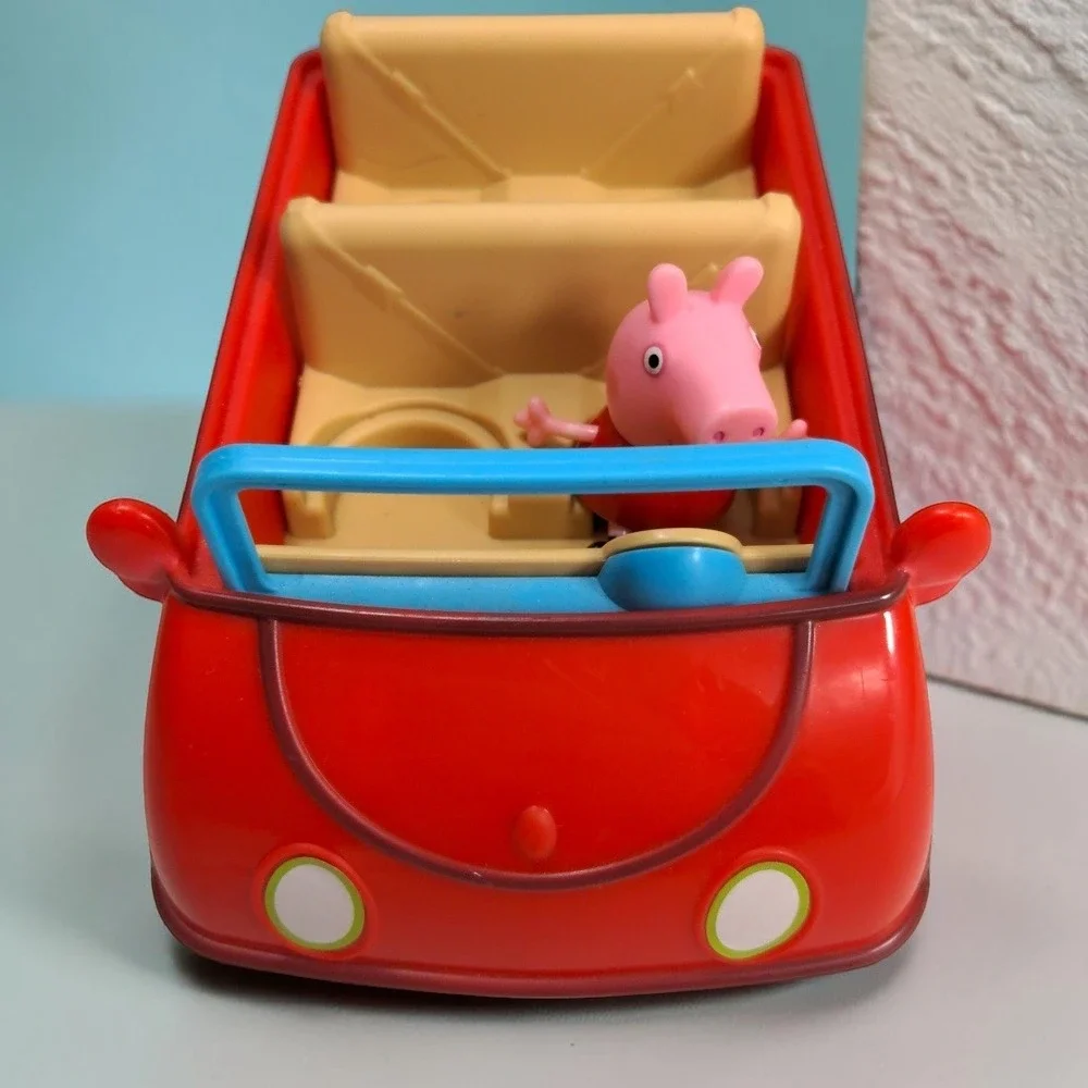 VTG 2003 Jazwares Peppa Pig Red Interactive Toy‎ Car Playset w/ Peppa Figure